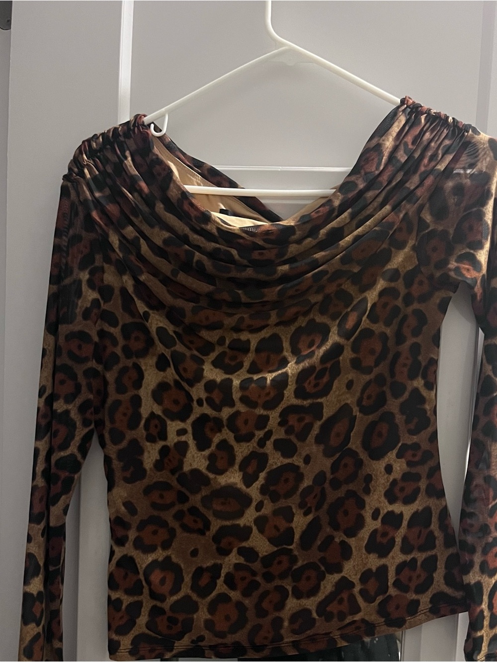 AFRM BARRY TOP IN COCOA LEOPARD